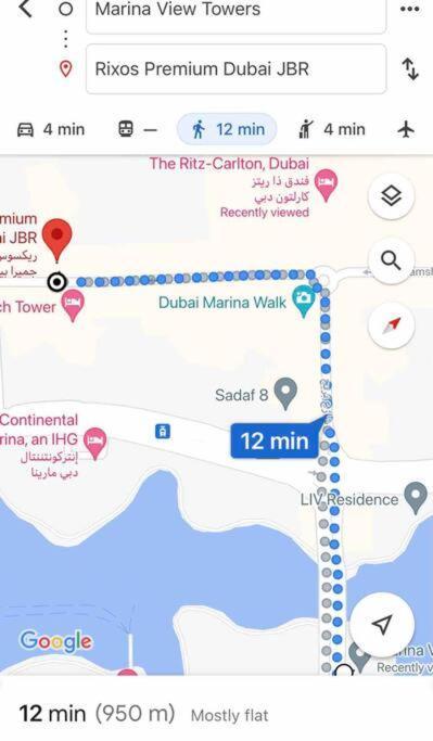Panoramic Sea Views Studio Apartment - Marina Dubai Exteriör bild